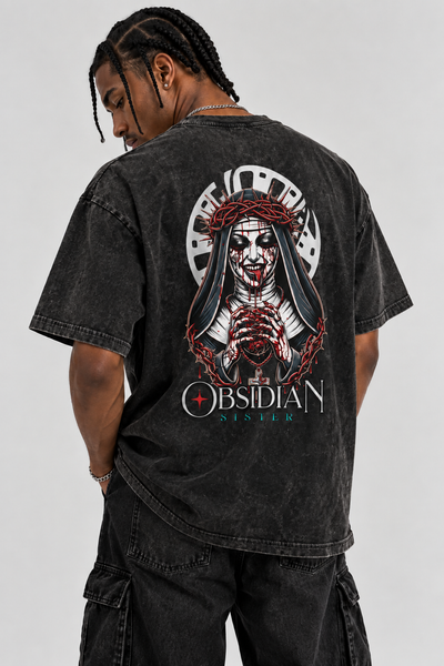 Obsidian - Snow Washed Oversized T-Shirt