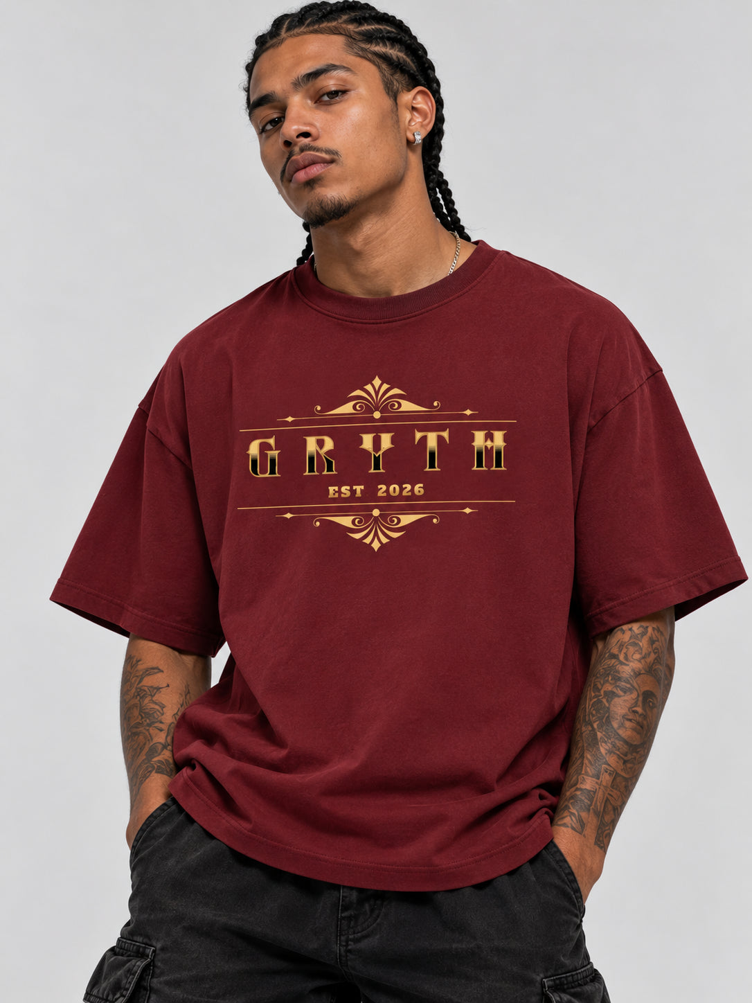 GRYTH Gold Essential Cotton T-Shirt