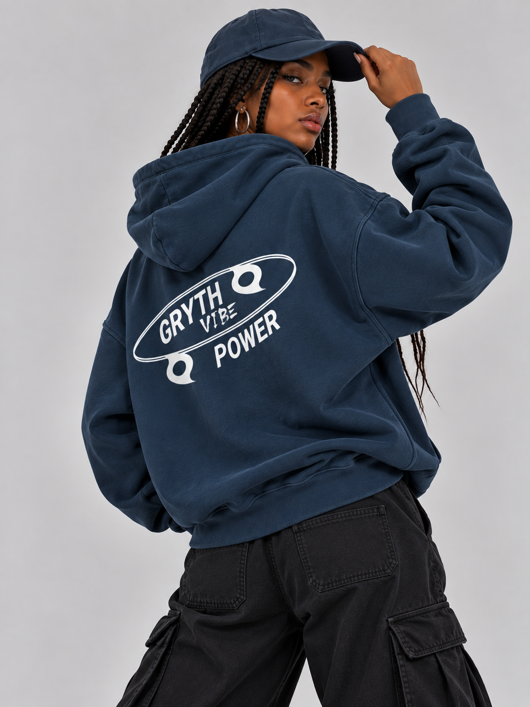 Gryth Vibe Oversize Fleeced Hoodie