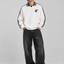 GRYTH White Striped Collar Sweatshirt