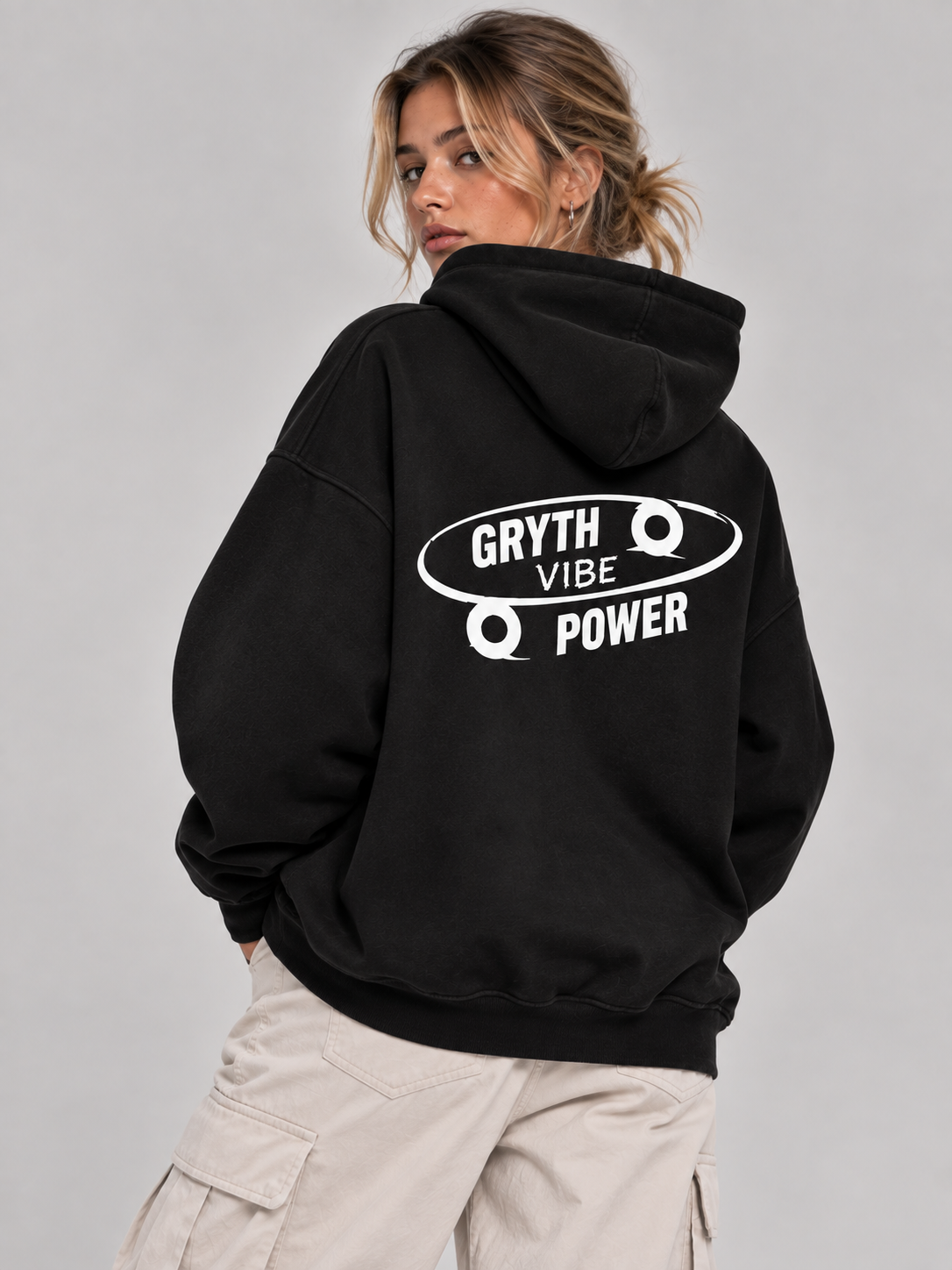 Gryth Vibe Oversize Fleeced Hoodie