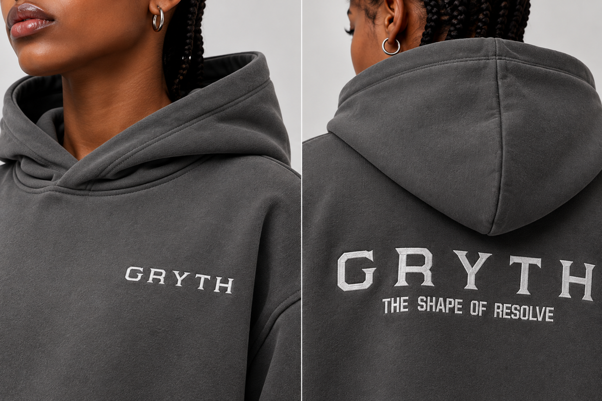 Gryth Embroidered - Side Pocket Fleece Hoodie