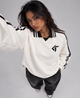 GRYTH White Striped Collar Sweatshirt