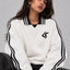 GRYTH White Striped Collar Sweatshirt