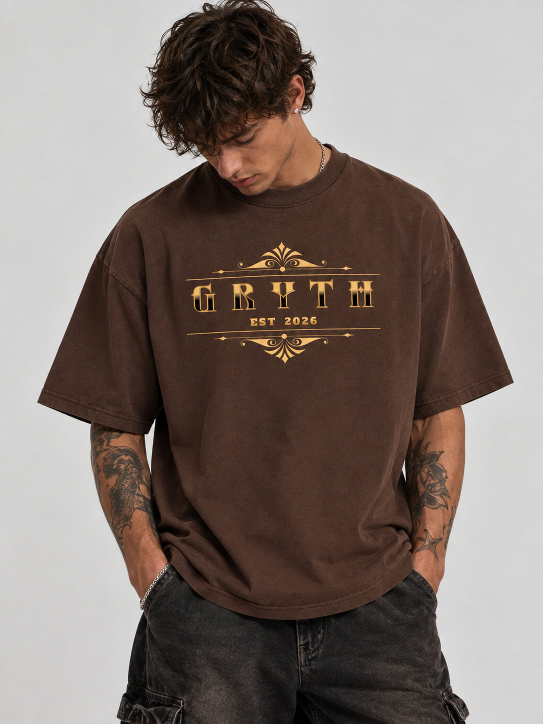 GRYTH Gold Essential Cotton T-Shirt