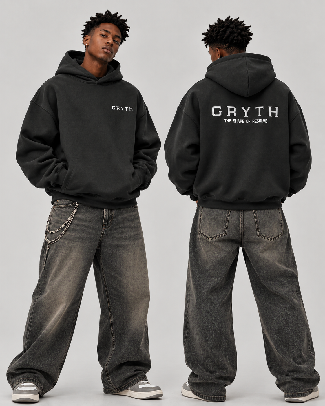 Gryth Embroidered - Side Pocket Fleece Hoodie