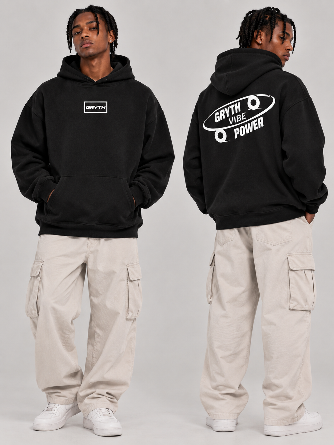 Gryth Vibe Oversize Fleeced Hoodie