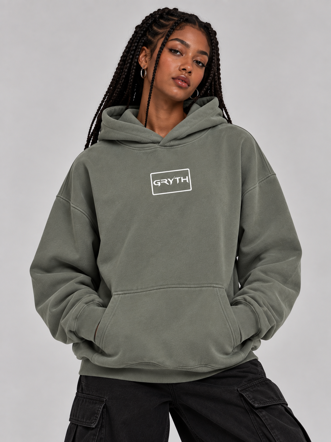 Gryth Vibe Oversize Fleeced Hoodie