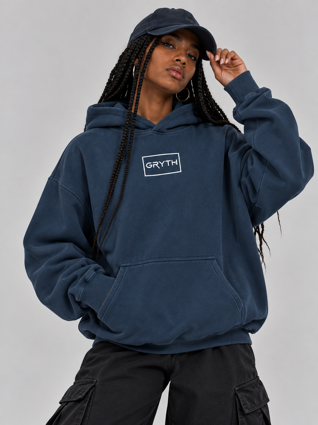Gryth Vibe Oversize Fleeced Hoodie