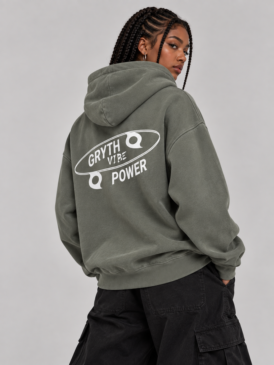 Gryth Vibe Oversize Fleeced Hoodie