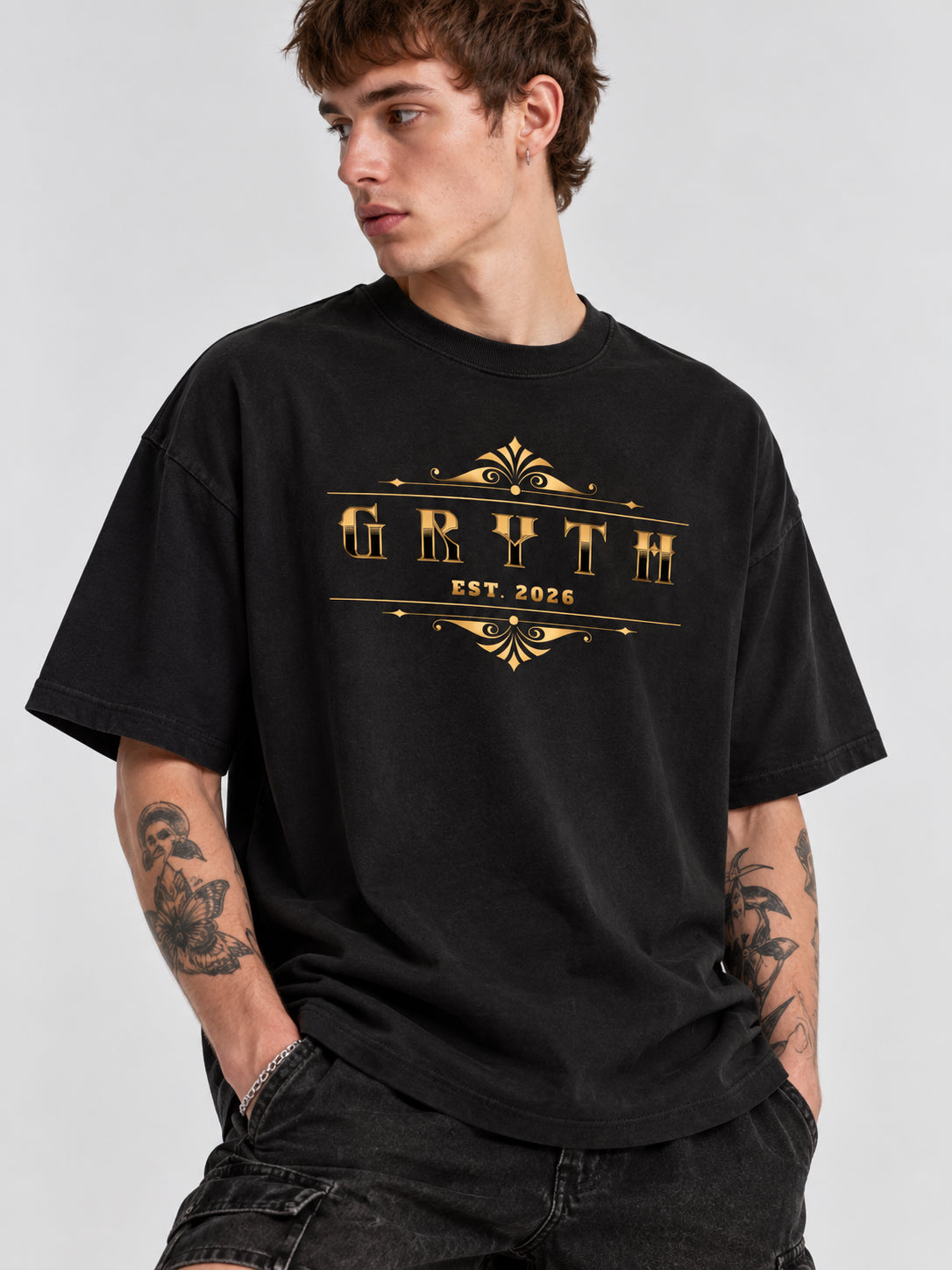 GRYTH Gold Essential Cotton T-Shirt