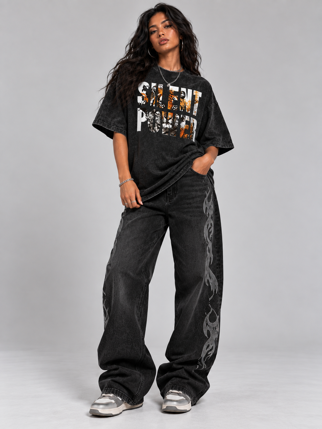 Silent Power - Snow Washed Oversized T-Shirt